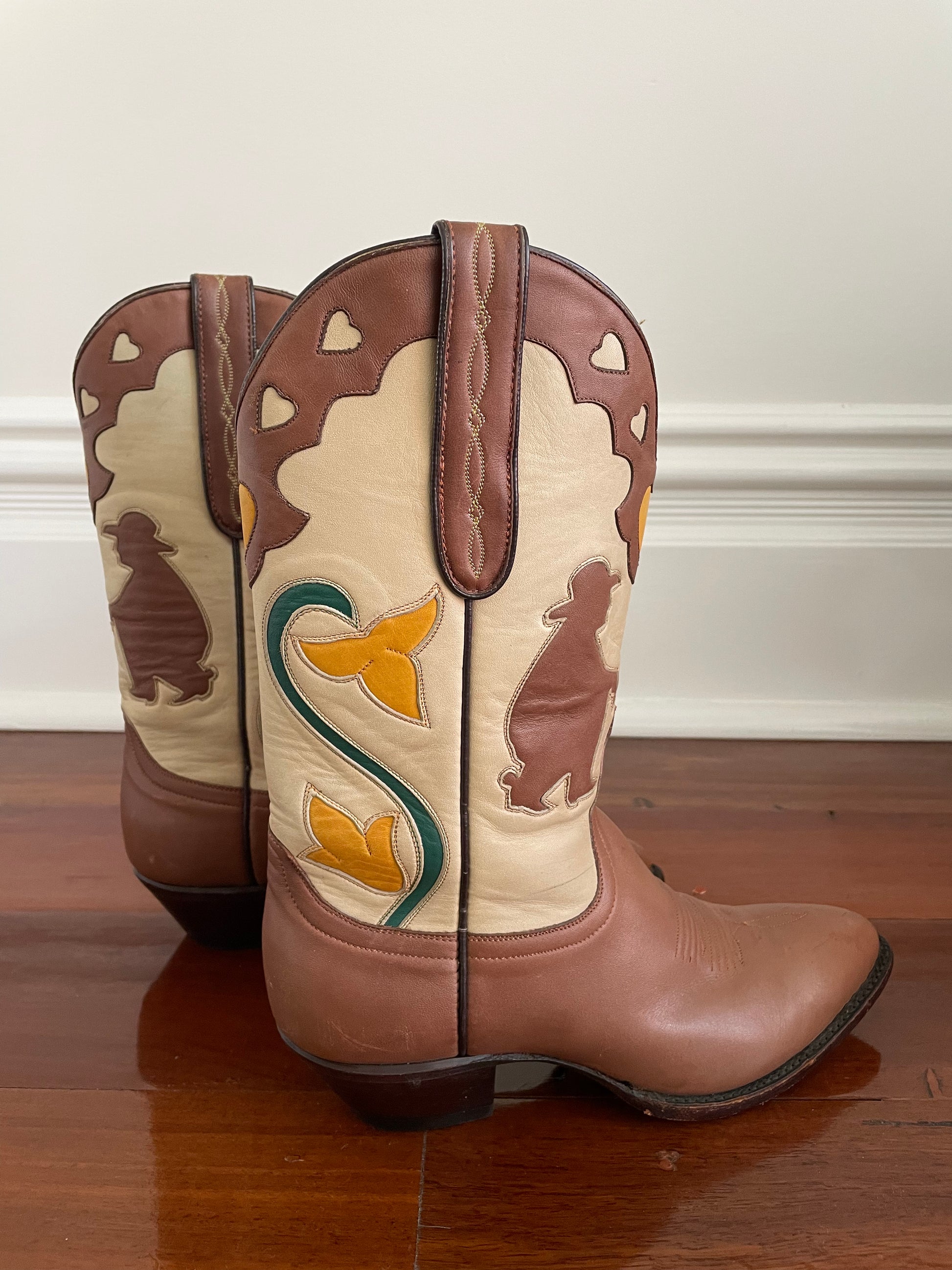 Rare vintage Larry Mahan "Thinking Cowboy" boots